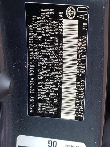 Photo 10 from auction – 2015 TOYOTA COROLLA L with VIN 2T1BURHE0FC315154