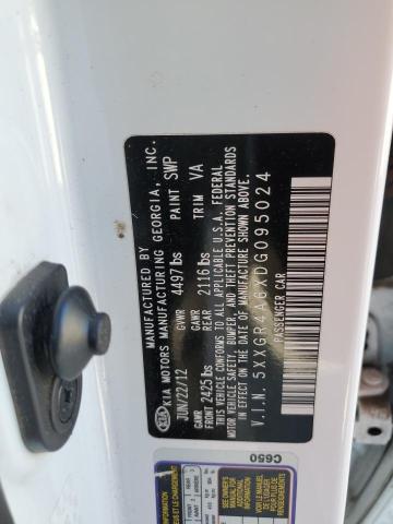 Photo 10 from auction – 2013 KIA OPTIMA SX with VIN 5XXGR4A6XDG095024