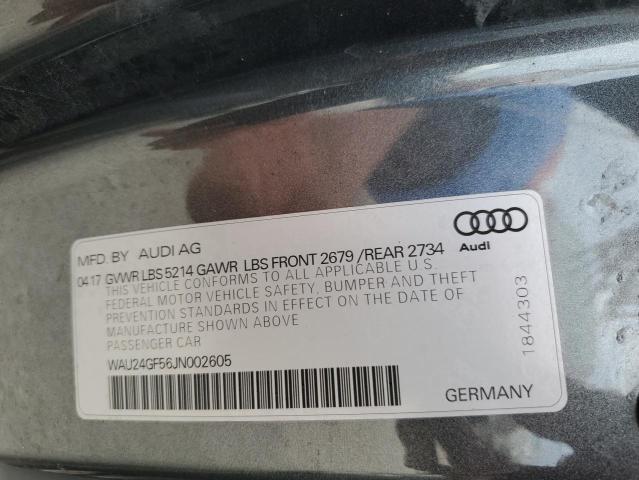 Photo 10 from auction – 2018 AUDI S5 PRESTIG with VIN WAU24GF56JN002605
