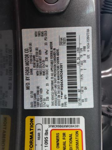 Photo 10 from auction – 2022 FORD BRONCO SPO with VIN 3FMCR9B6XNRD84381