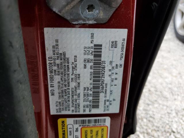 Photo 10 from auction – 2017 FORD FUSION SE with VIN 3FA6P0H72HR208731