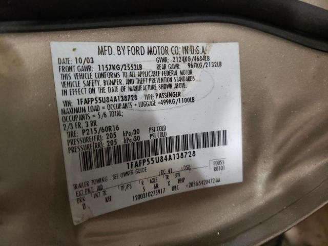 Foto 10 de la subasta – 2004 FORD TAURUS SES con VIN 1FAFP55U84A138728