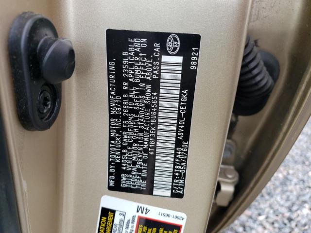 Photo 10 from auction – 2011 TOYOTA CAMRY BASE with VIN 4T1BF3EK1BU645654
