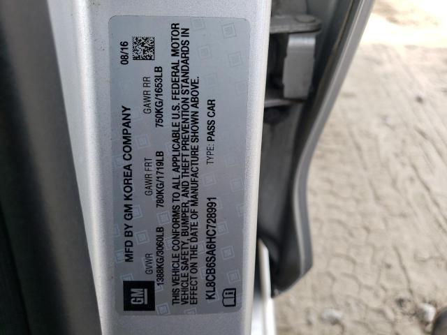 Photo 10 from auction – 2017 CHEVROLET SPARK LS with VIN KL8CB6SA6HC728991