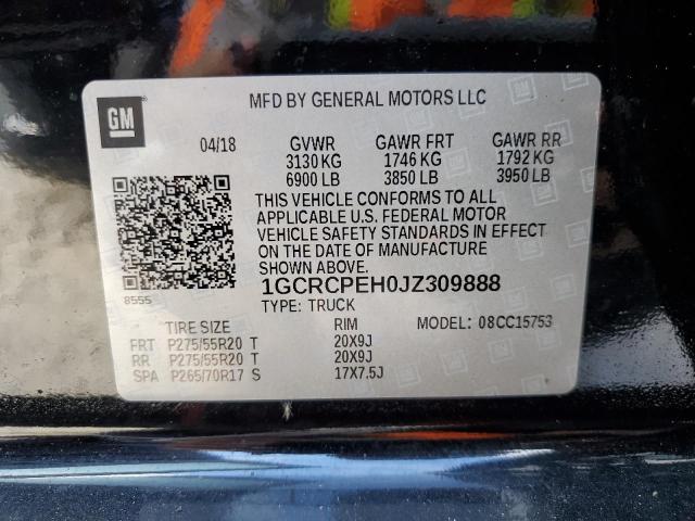 Photo 10 from auction – 2018 CHEVROLET SILVERADO with VIN 1GCRCPEH0JZ309888