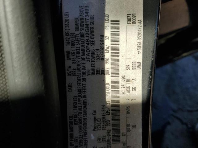 Photo 10 from auction – 2016 FORD FIESTA SE with VIN 3FADP4BJ2GM173493