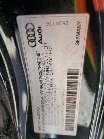 Photo 10 from auction – 2013 AUDI A5 PREMIUM with VIN WAULFAFR1DA007477