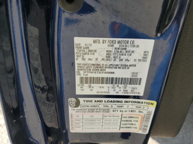 Photo 10 from auction – 2012 FORD F150 SUPER with VIN 1FTFW1ET2CFA55066