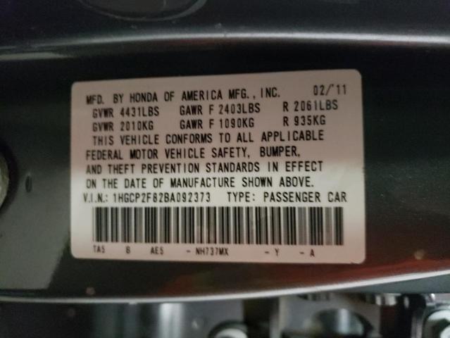 Photo 10 from auction – 2011 HONDA ACCORD with VIN 1HGCP2F82BA092373