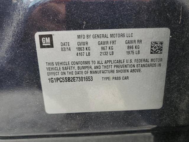 Photo 10 from auction – 2014 CHEVROLET CRUZE LT with VIN 1G1PC5SB2E7301653