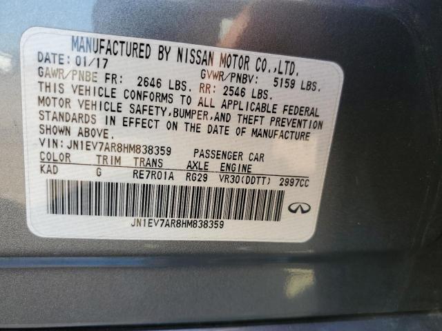 Photo 10 from auction – 2017 INFINITI Q50 PREMIU with VIN JN1EV7AR8HM838359