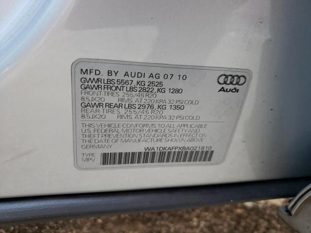 Photo 10 from auction – 2011 AUDI Q5 PREMIUM with VIN WA1DKAFPXBA021810