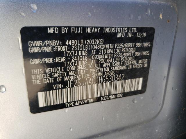 Photo 10 from auction – 2017 SUBARU FORESTER 2 with VIN JF2SJAAC1HG530342