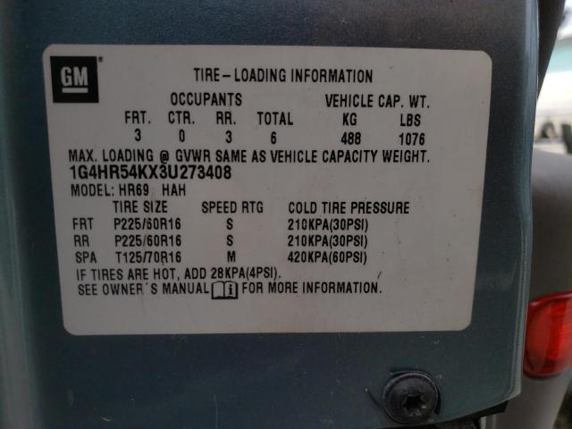 Photo 10 from auction – 2003 BUICK LESABRE LI with VIN 1G4HR54KX3U273408