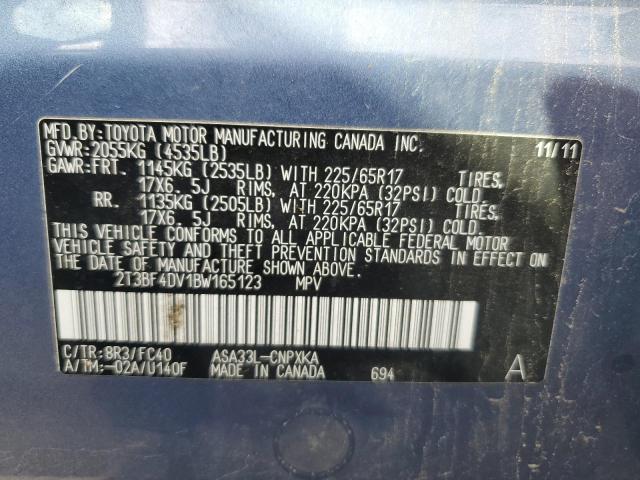 Photo 10 from auction – 2011 TOYOTA RAV4 with VIN 2T3BF4DV1BW165123