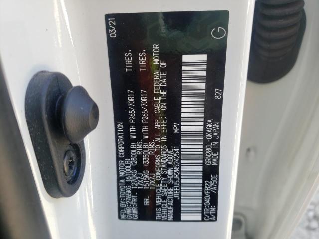 Photo 10 from auction – 2021 TOYOTA 4RUNNER SR with VIN JTEEU5JR2M5242541