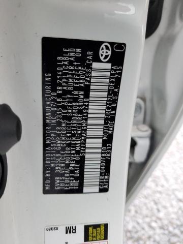 Photo 10 from auction – 2021 TOYOTA COROLLA LE with VIN 5YFEPMAE6MP149740