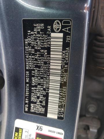 Photo 10 from auction – 2014 TOYOTA COROLLA L with VIN 2T1BURHE4EC201091