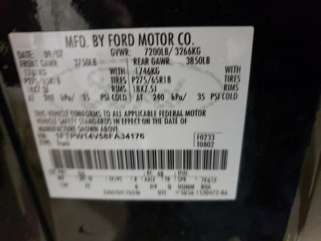 Photo 10 from auction – 2008 FORD F150 SUPER with VIN 1FTPW14V58FA34176