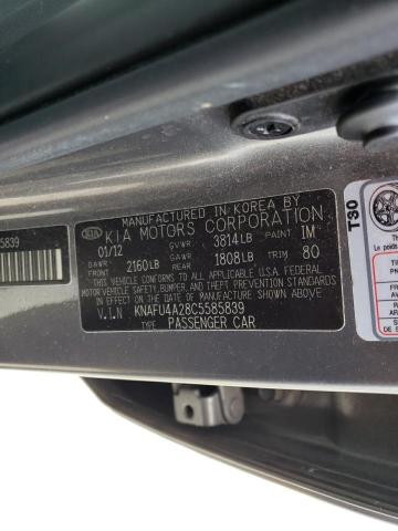 Photo 10 from auction – 2012 KIA FORTE EX with VIN KNAFU4A28C5585839