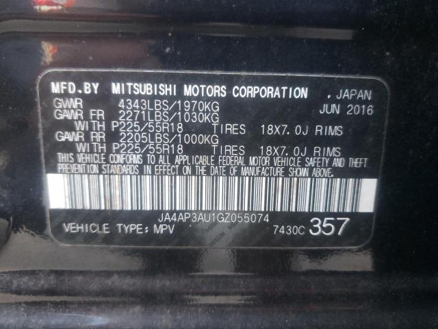 Photo 10 from auction – 2016 MITSUBISHI OUTLANDER with VIN JA4AP3AU1GZ055074