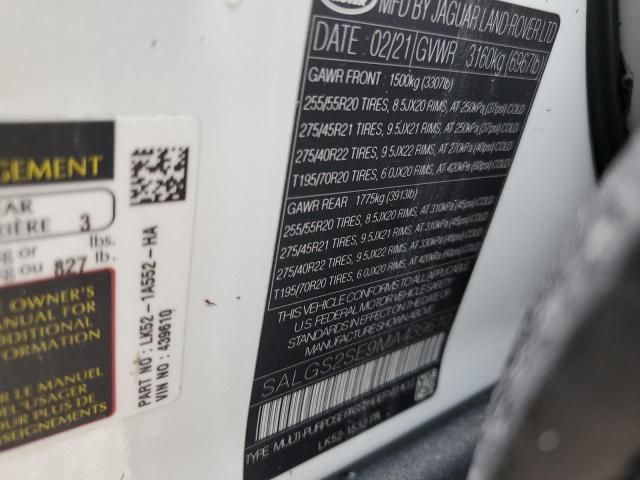 Foto 10 de la subasta – 2021 LAND ROVER RANGE ROVE con VIN SALGS2SE9MA439610
