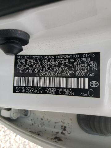Photo 10 from auction – 2013 TOYOTA PRIUS with VIN JTDKN3DU8D1643348