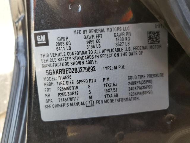 Photo 10 from auction – 2011 BUICK ENCLAVE CX with VIN 5GAKRBED2BJ279892