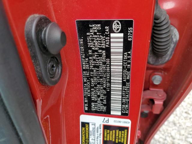 Photo 10 from auction – 2014 TOYOTA CAMRY L with VIN 4T1BF1FK6EU864360
