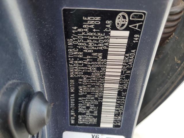Photo 10 from auction – 2014 TOYOTA COROLLA L with VIN 2T1BURHE0EC106026