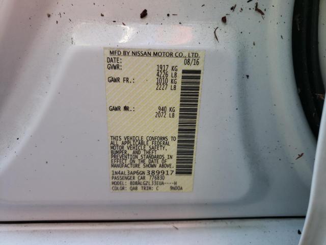 Photo 10 from auction – 2016 NISSAN ALTIMA 2.5 with VIN 1N4AL3AP6GN389917