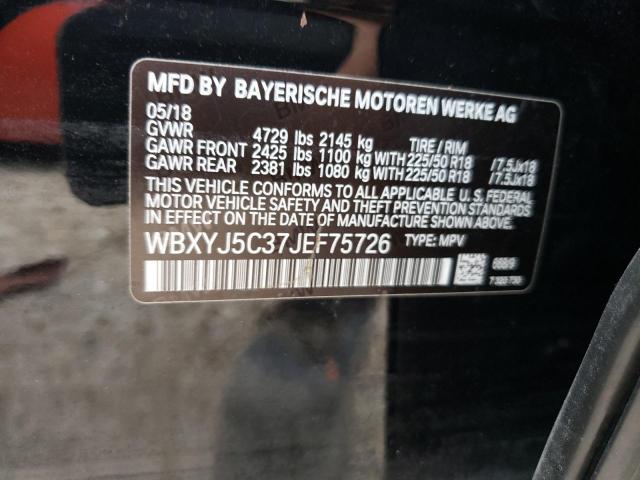 Photo 10 from auction – 2018 BMW X2 XDRIVE2 with VIN WBXYJ5C37JEF75726