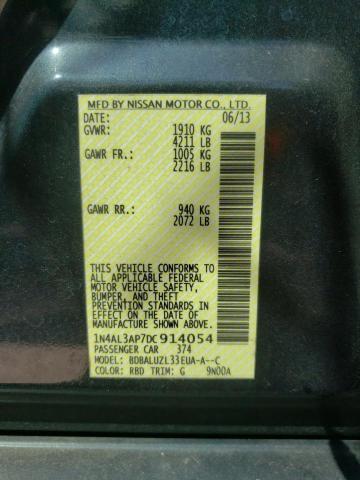 Photo 10 from auction – 2013 NISSAN ALTIMA 2.5 with VIN 1N4AL3AP7DC914054