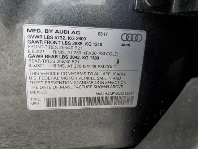 Photo 10 from auction – 2018 AUDI SQ5 PREMIU with VIN WA1A4AFY5J2018697