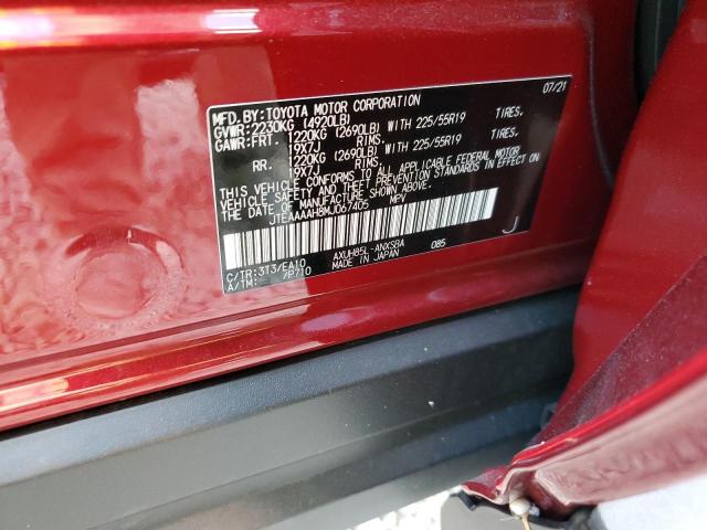 Photo 10 from auction – 2021 TOYOTA VENZA LE with VIN JTEAAAAH8MJ067405