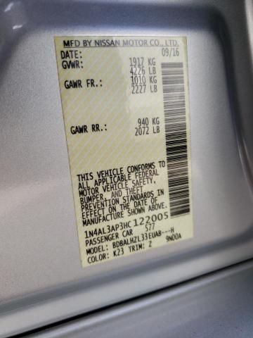 Photo 10 from auction – 2017 NISSAN ALTIMA SR with VIN 1N4AL3AP3HC122005