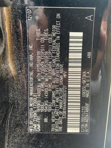 Photo 10 from auction – 2008 TOYOTA SEQUOIA SR with VIN 5TDBY64A68S003727