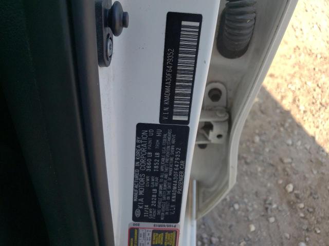 Photo 10 from auction – 2015 KIA RIO LX with VIN KNADM4A30F6479352