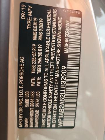 Photo 10 from auction – 2020 PORSCHE MACAN S with VIN WP1AB2A52LLB32909