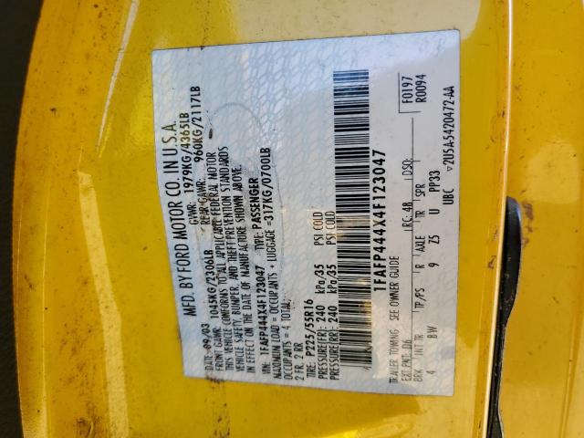 Photo 10 from auction – 2004 FORD MUSTANG with VIN 1FAFP444X4F123047