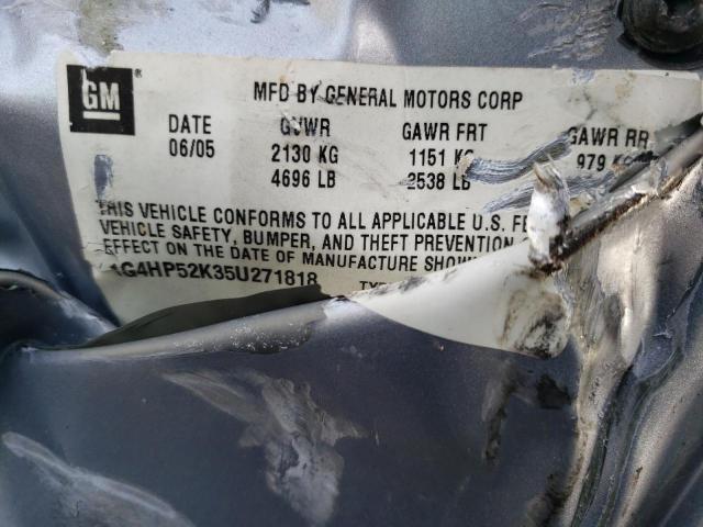 Photo 10 from auction – 2005 BUICK LESABRE CU with VIN 1G4HP52K35U271818
