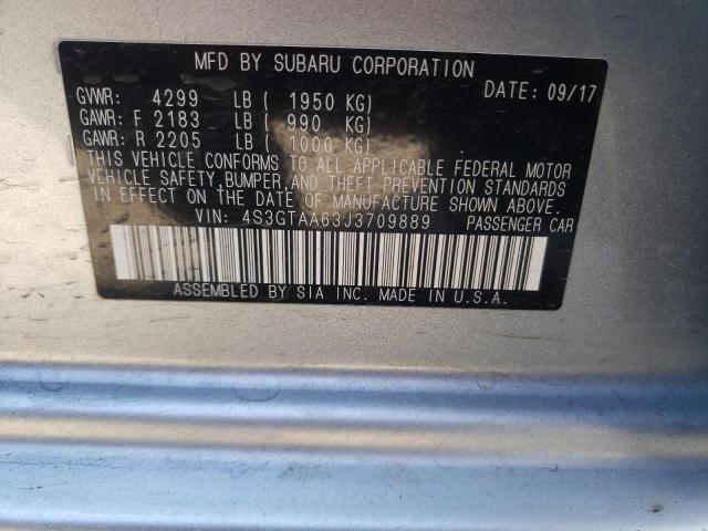 Photo 10 from auction – 2018 SUBARU IMPREZA with VIN 4S3GTAA63J3709889