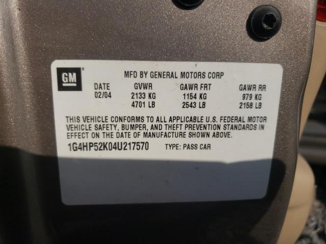 Photo 10 from auction – 2004 BUICK LESABRE CU with VIN 1G4HP52K04U217570