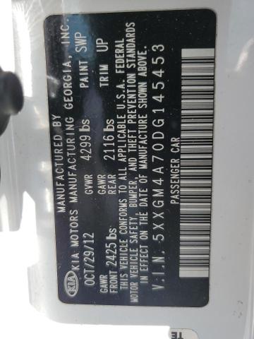 Photo 10 from auction – 2013 KIA OPTIMA LX with VIN 5XXGM4A70DG145453