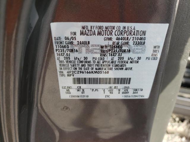 Photo 10 from auction – 2006 MAZDA TRIBUTE S with VIN 4F2CZ96166KM05168