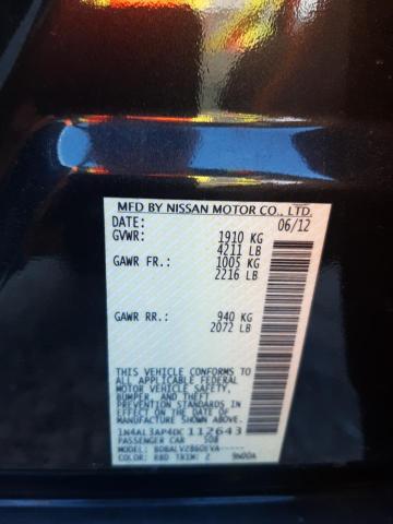 Photo 10 from auction – 2013 NISSAN ALTIMA 2.5 with VIN 1N4AL3AP4DC112643