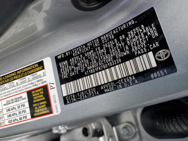Photo 10 from auction – 2016 TOYOTA CAMRY HYBR with VIN 4T1BD1FK7GU193239