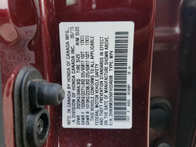 Photo 10 from auction – 2015 HONDA CR-V EX with VIN 2HKRM3H56FH554698