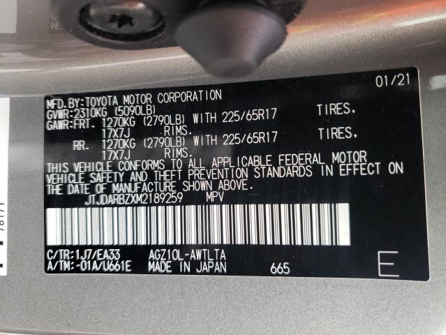 Photo 10 from auction – 2021 LEXUS NX 300 BAS with VIN JTJDARBZXM2189259