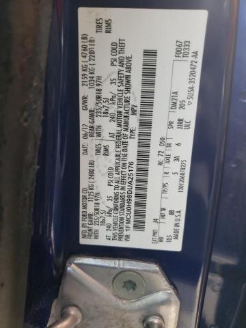 Photo 10 from auction – 2013 FORD ESCAPE SEL with VIN 1FMCU0H98DUA25176